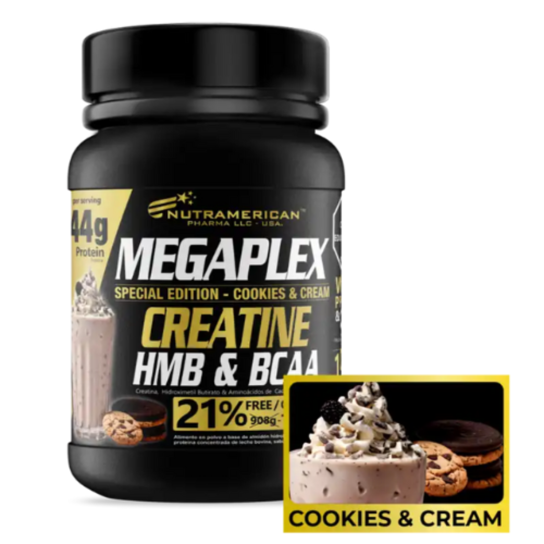 MEGAPLEX WHEY PROTEINA CREATINA COOKIES CREAM 1100GR